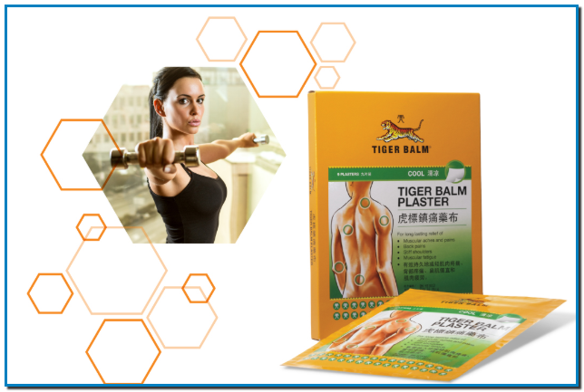 PLASTER DE TIGER BALM(COOL) Tiger Balm Plaster (Cool) és una preparació única que proporciona un alleujament del dolor muscular de llarga durada. Proporciona comoditat i ajuda a alleujar esquinços, soques, contusions, coll i espatlles rígids i alleujar el dolor muscular. Utilitzant la tecnologia d'hidrogel en material ventilat no teixit, Tiger Balm Plaster (Cool) és còmode d'utilitzar amb una aplicació fàcil i fàcil que no deixa residus a la pell i proporciona un alleujament del dolor muscular ràpid i eficaç durant hores. Alleujament del dolor muscular i alleujament de dolors generals, soques i contusions generals De llarga durada i còmode de portar.