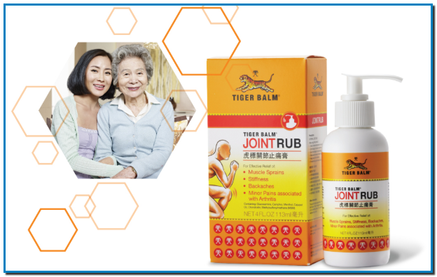 THE TIGER BALM PHILOSOPHY Tiger Balm aims to deliver health and well being through proven oriental wisdom. Our belief is that that no one should be constrained from leading a full and active life because of aches, pains and everyday discomforts. With nearly 100 years of proven success in almost 100 countries, Tiger Balm’s world renowned ointment has proven that ‘it works where it hurts’. Over the years Tiger Balm has been customized into a range of formulations and applications that suit your specific needs. Tried, tested and trusted by generations, rest assured that whatever your age or lifestyle, Tiger Balm has a remedy made with you in mind.