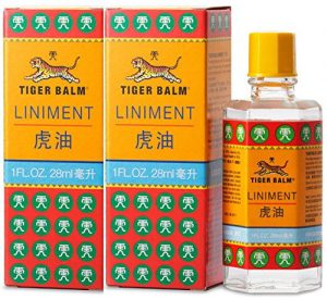 El Tiger Balm Liniment Oil és un alleujament del dolor muscular de Tiger Balm en forma líquida.